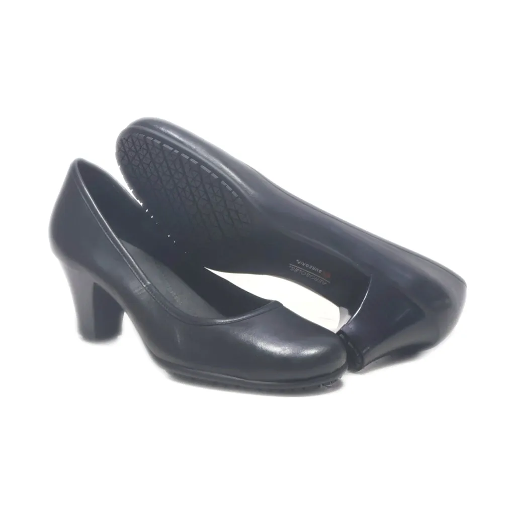 Aerosoles Heelrest Mid-Heel Shoes Leather Black Colour For Women