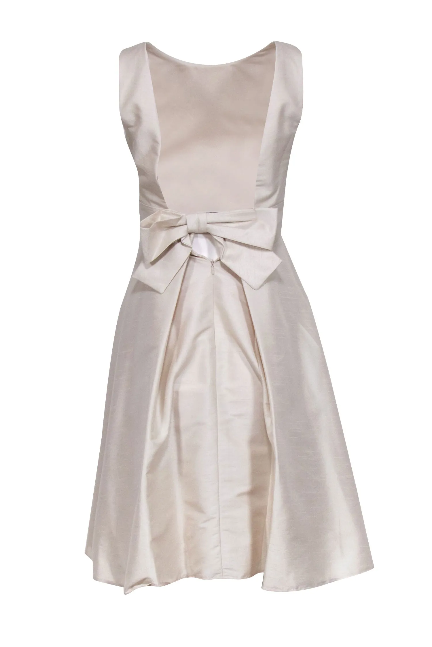 Alfred Sung - Champagne Low Bow Back Dress Sz 0