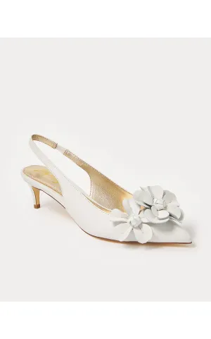 Amalia Kitten Heel - Resort White