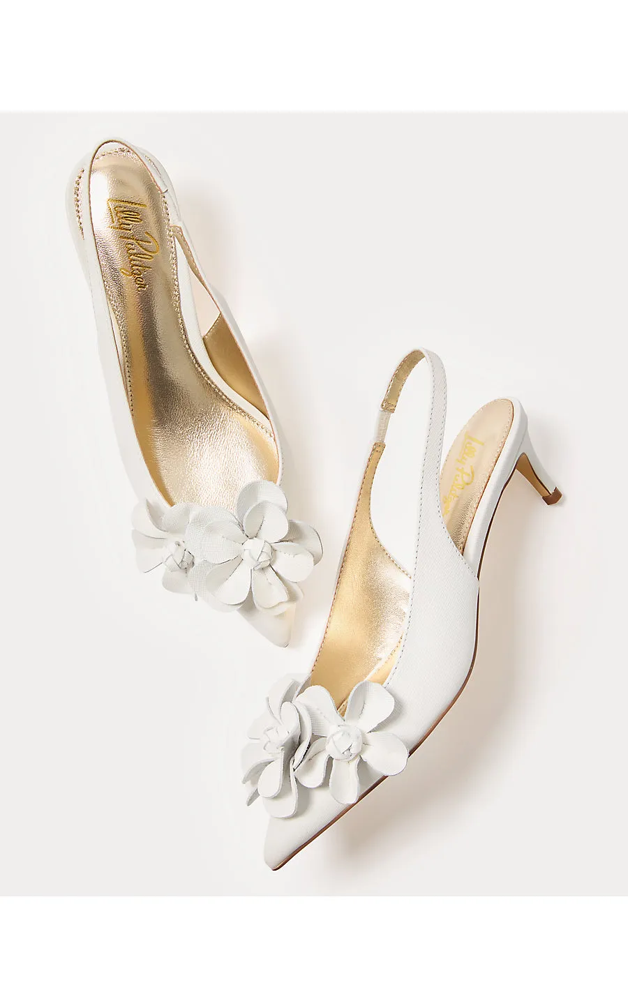 Amalia Kitten Heel - Resort White