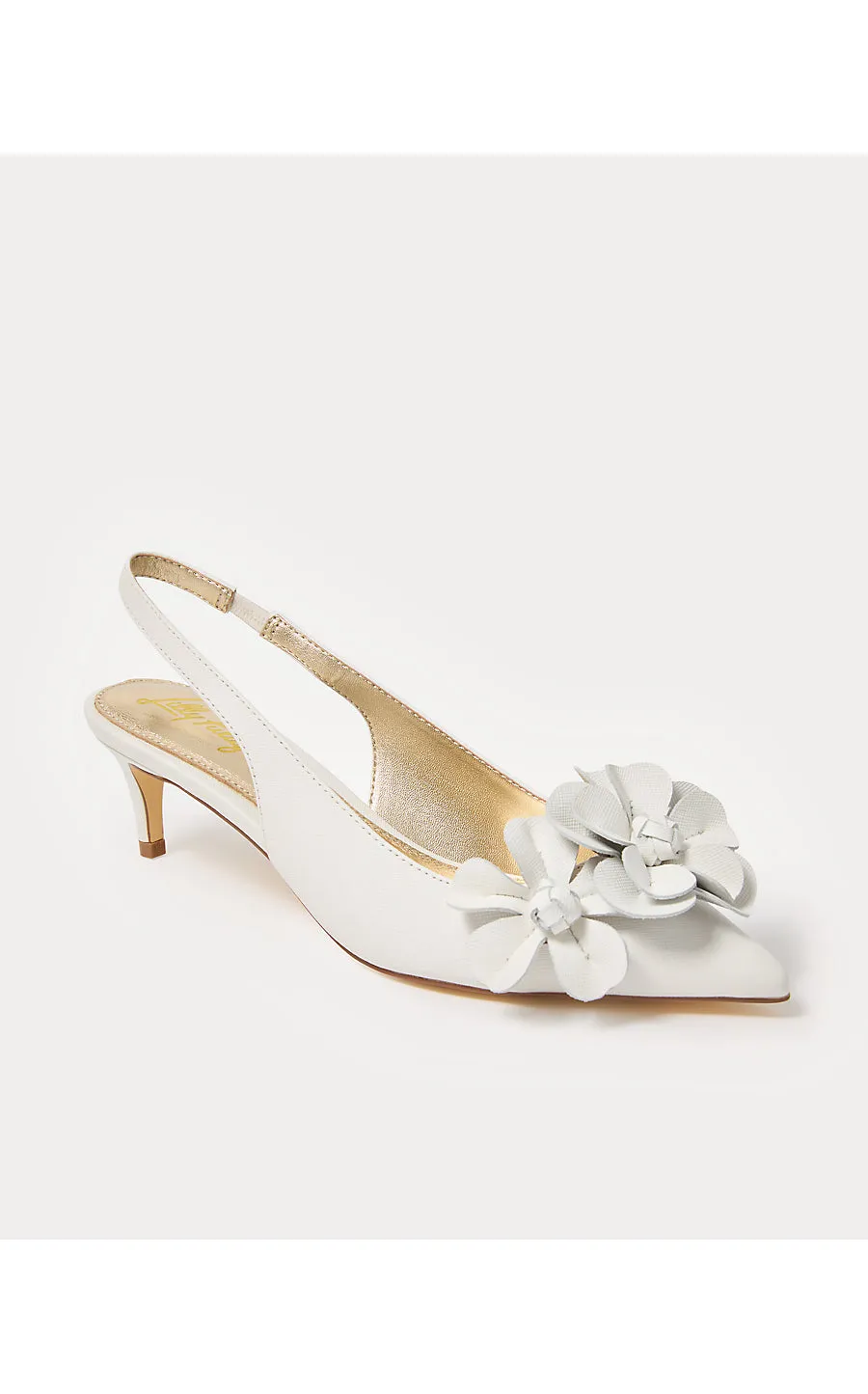 Amalia Kitten Heel - Resort White