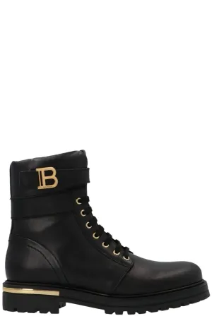 Balmain Kids B Plaque Combat Boots