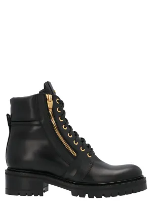 Balmain Zip Detail Combat Boots