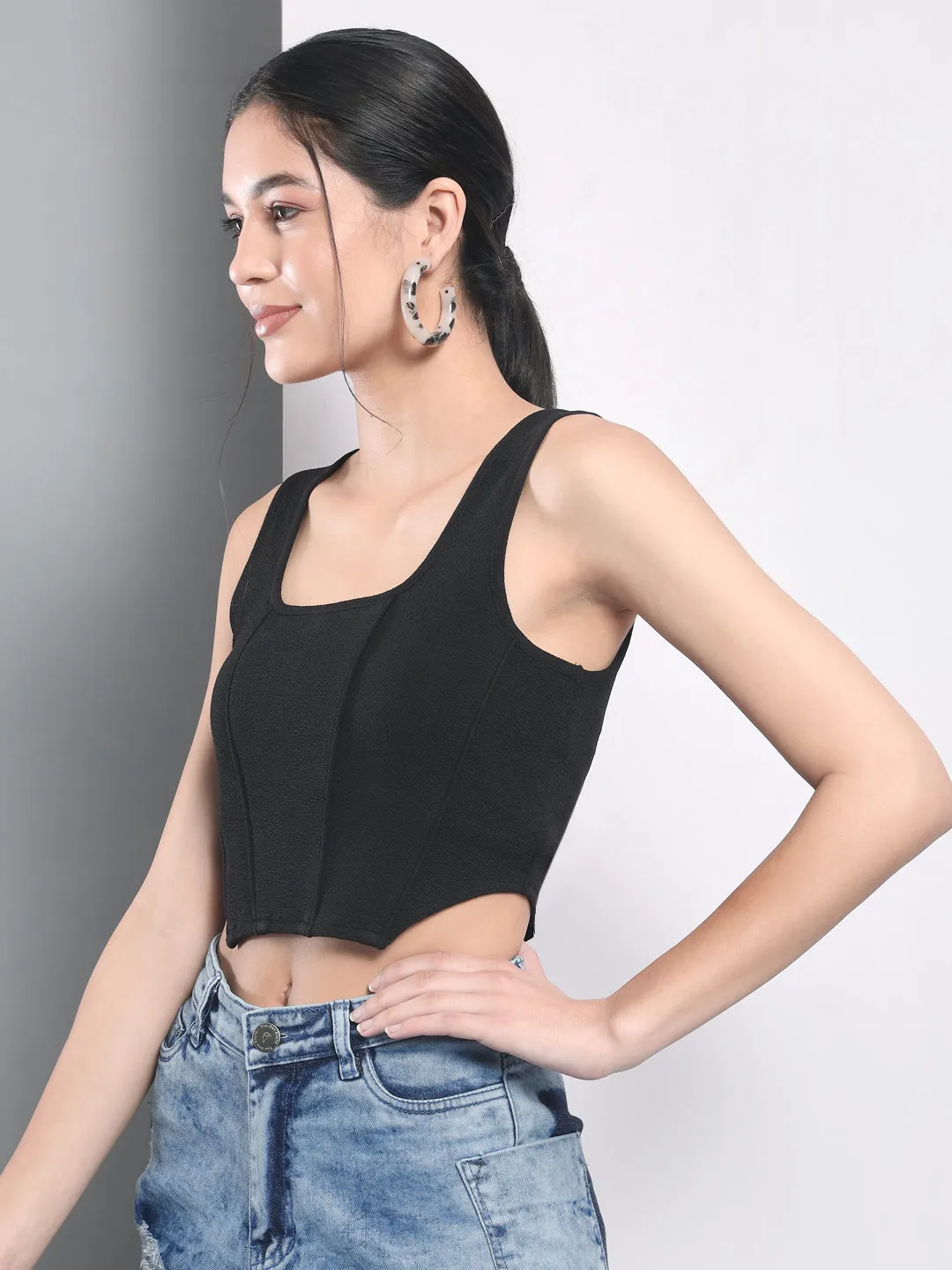 Black Corset Style Top