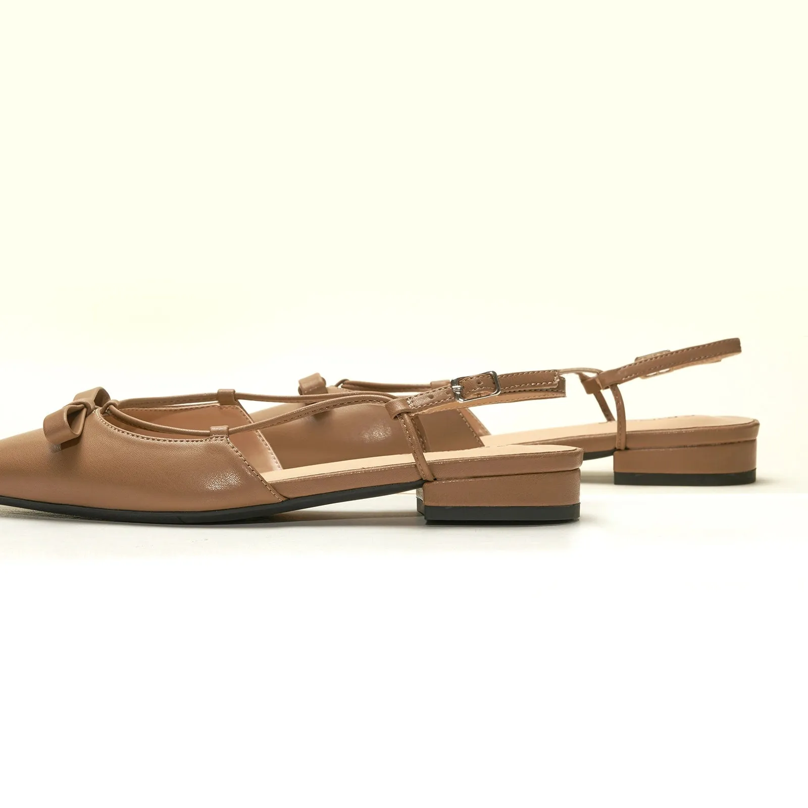 Bow Slingback Flats(Lena E) Social