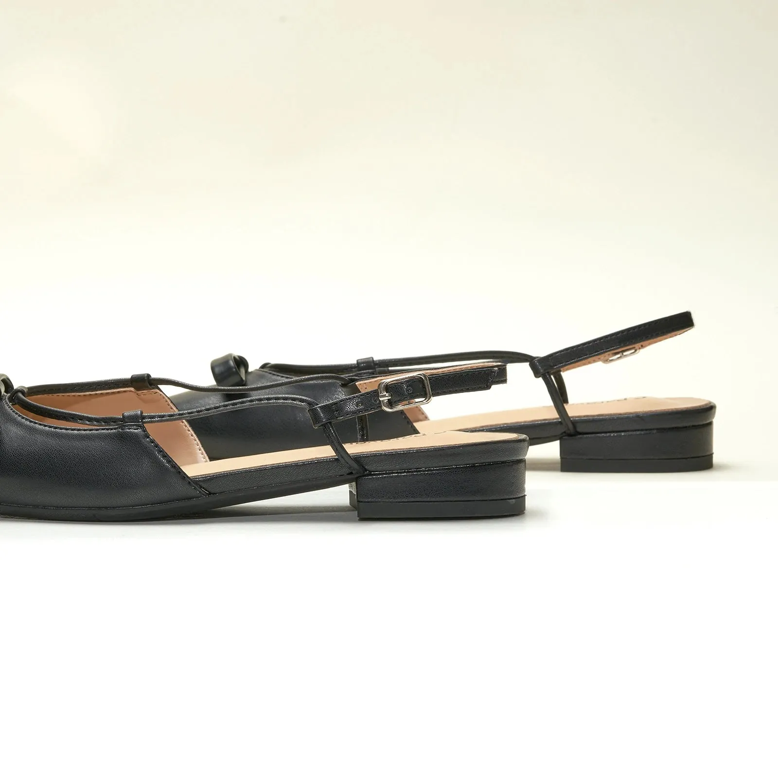 Bow Slingback Flats(Lena E) Social