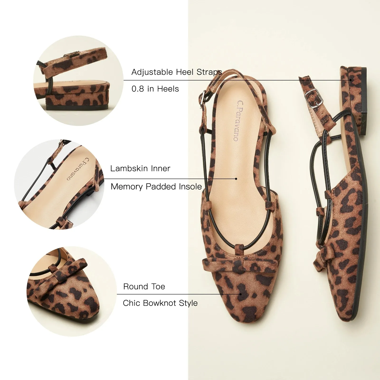 Bow Slingback Flats(Lena E) Social