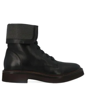 Brunello Cucinelli Lace-Up Combat Boots