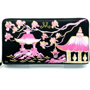 Chinoiserie Jewelry Travel Case Wallet One-Of-A-Kind Hand Painted Wanderlust Travel Essential
