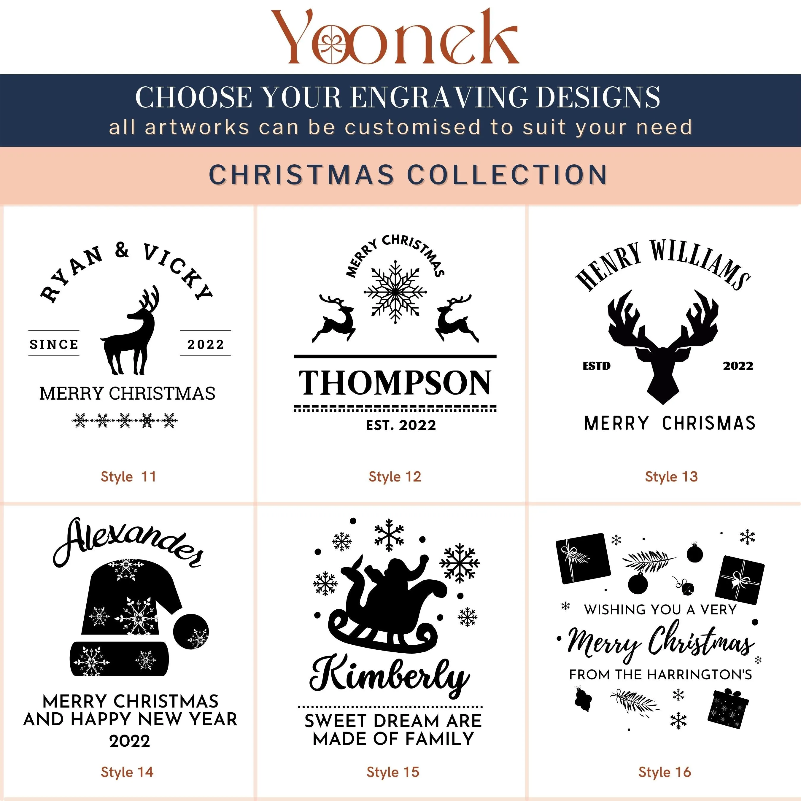 Christmas Custom Engraving Coir Doormat