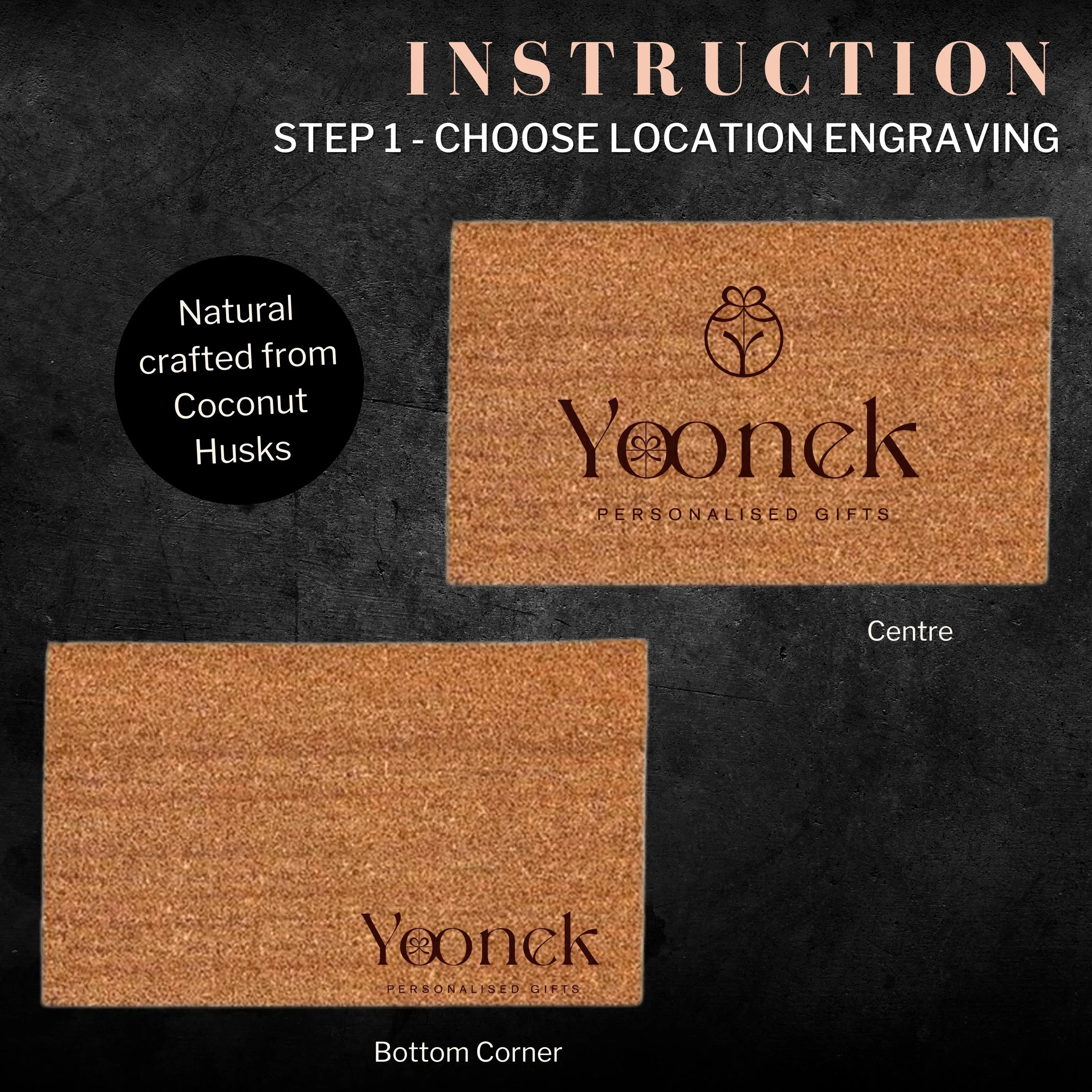 Christmas Custom Engraving Coir Doormat