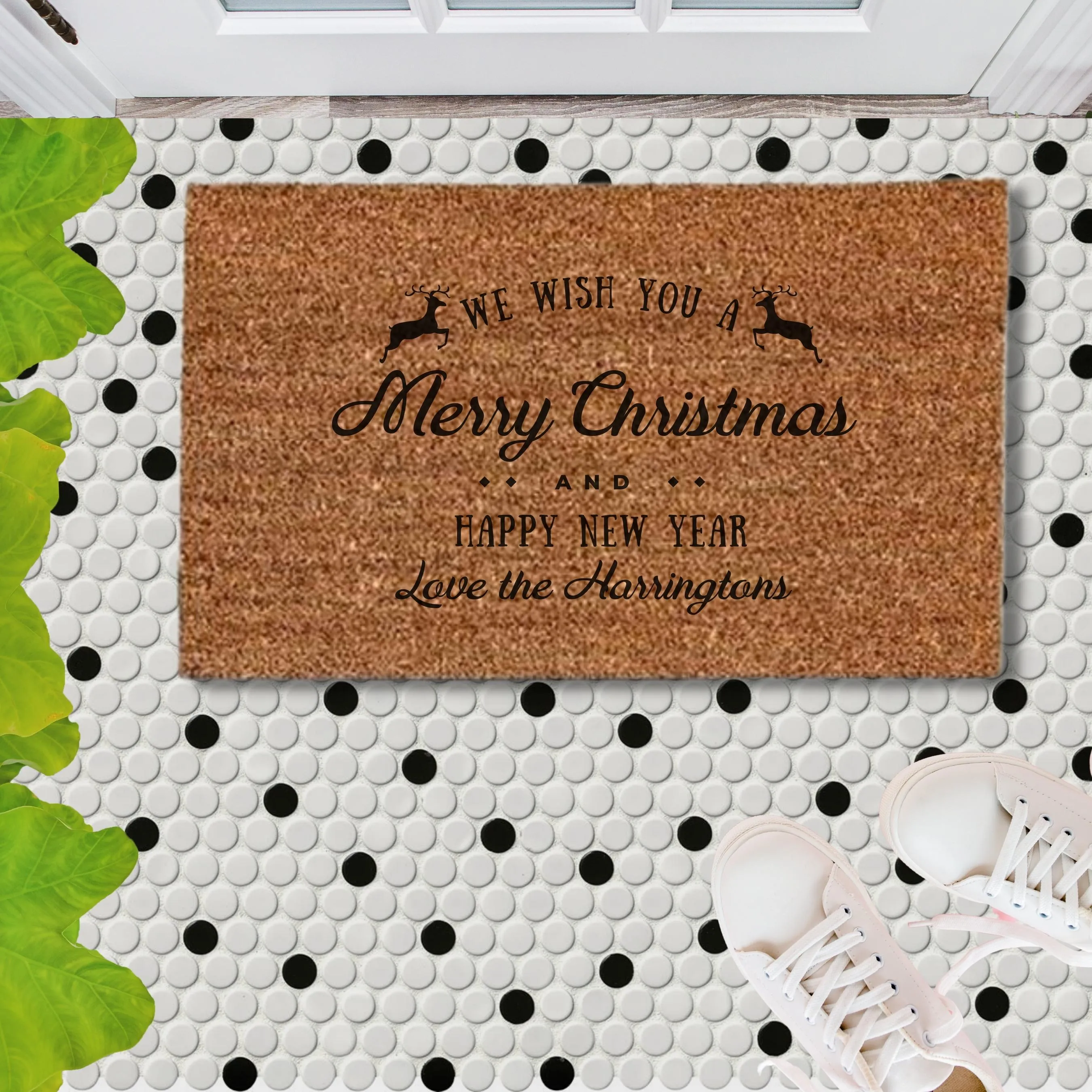 Christmas Custom Engraving Coir Doormat