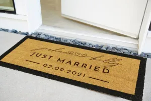 Customised Big Black Border Doormat