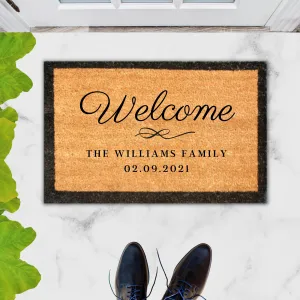 Customised Black Border Doormat