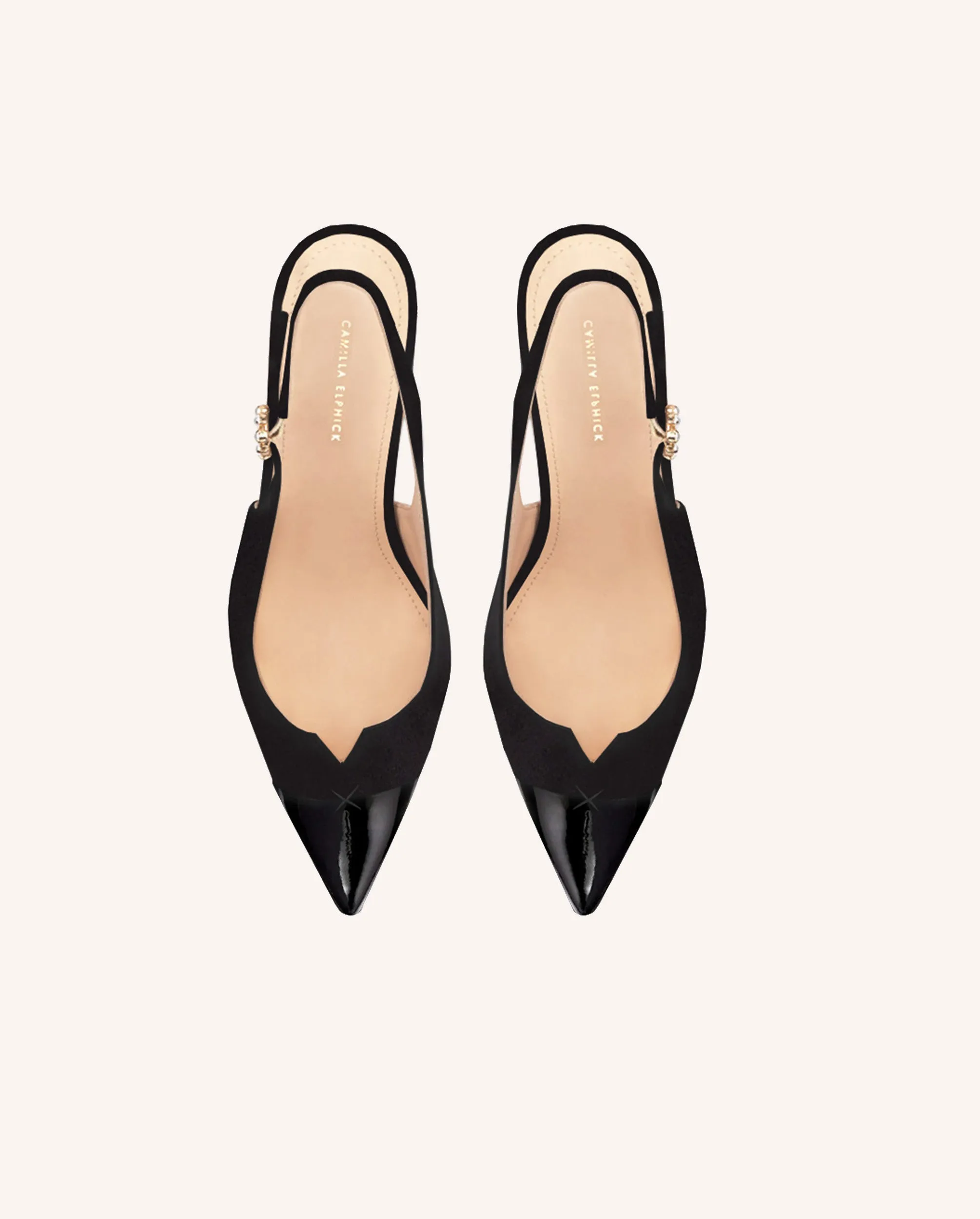 (Delivery Mid-May) - Lucia Black Slingback