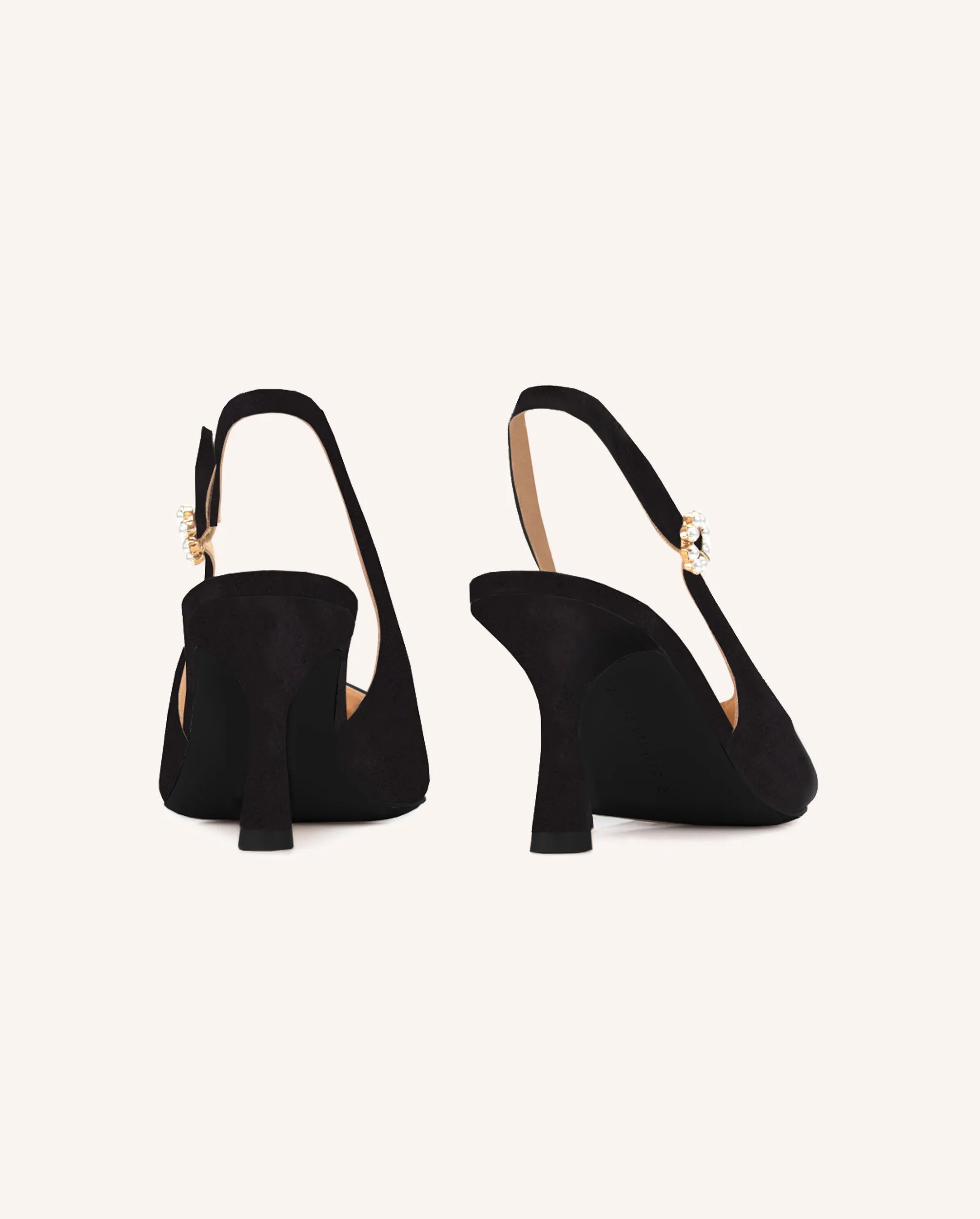 (Delivery Mid-May) - Lucia Black Slingback