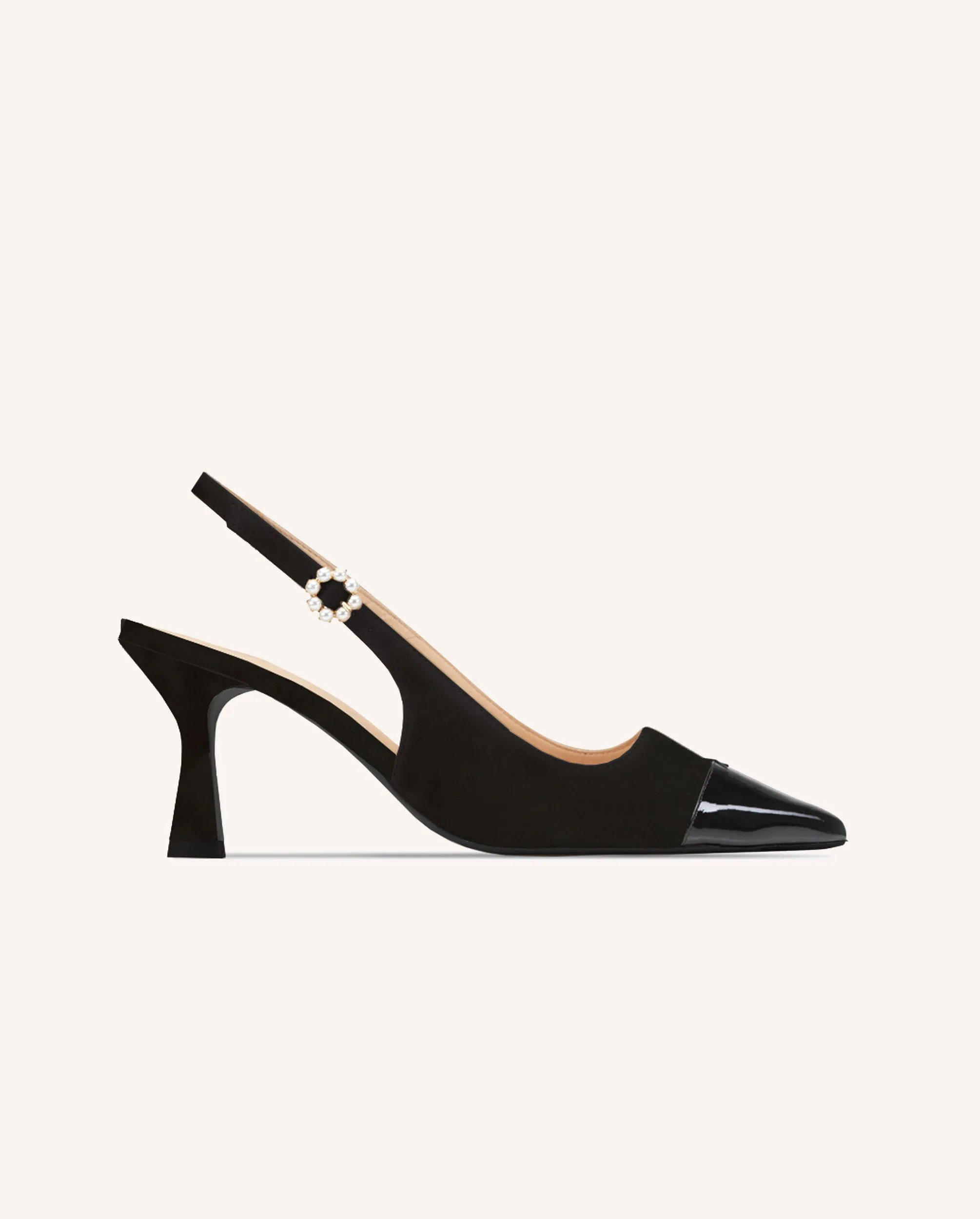 (Delivery Mid-May) - Lucia Black Slingback