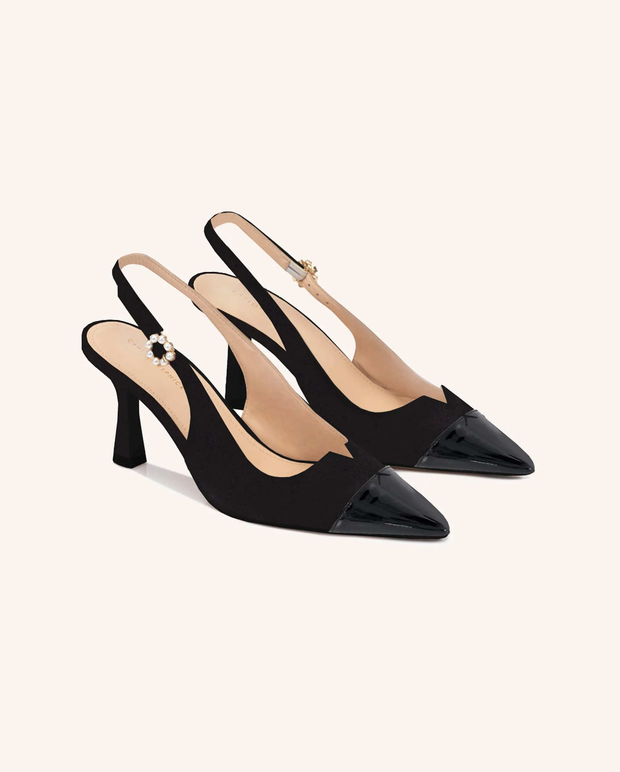 (Delivery Mid-May) - Lucia Black Slingback