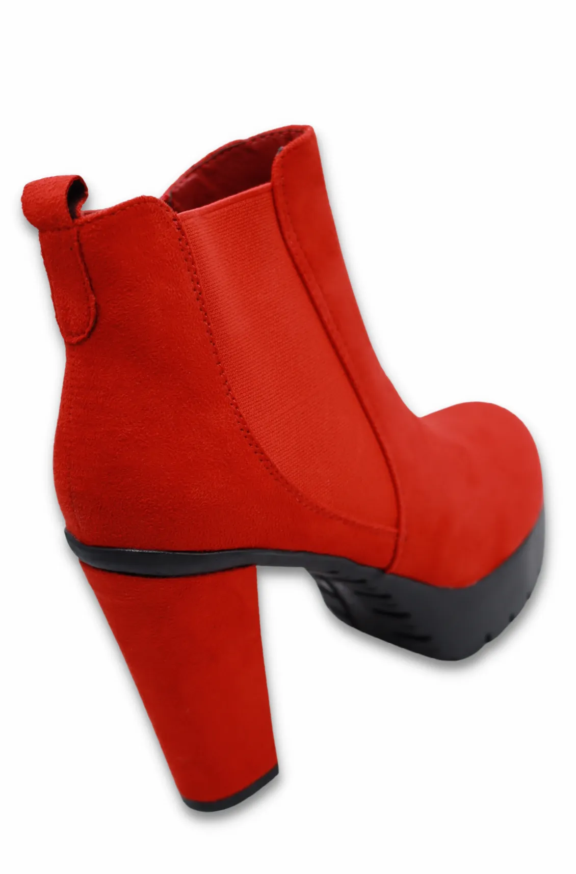 Edwin Women’s Suedette Ankle Boots (Red)