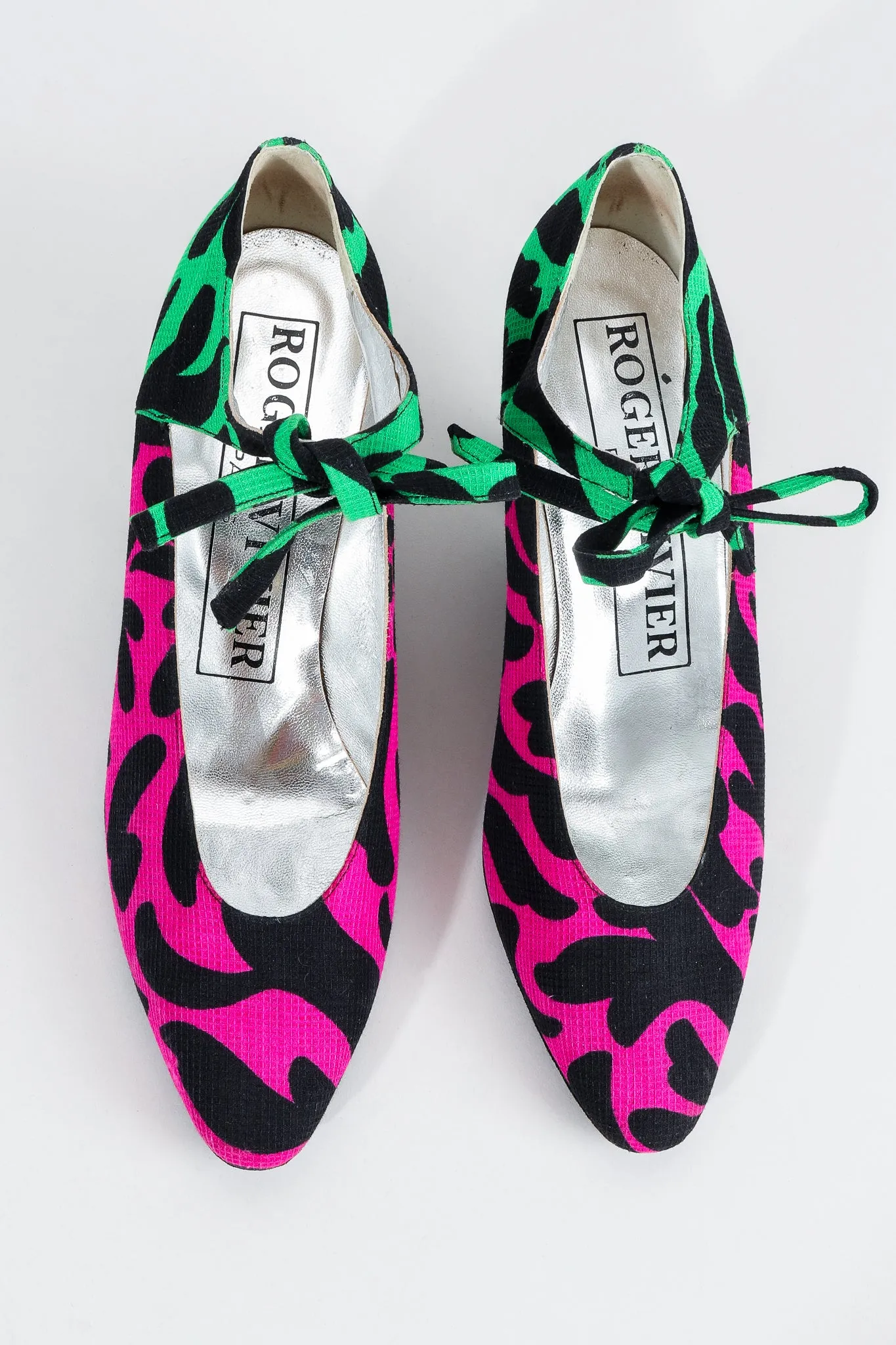 Electric Satin Colorblock Heels