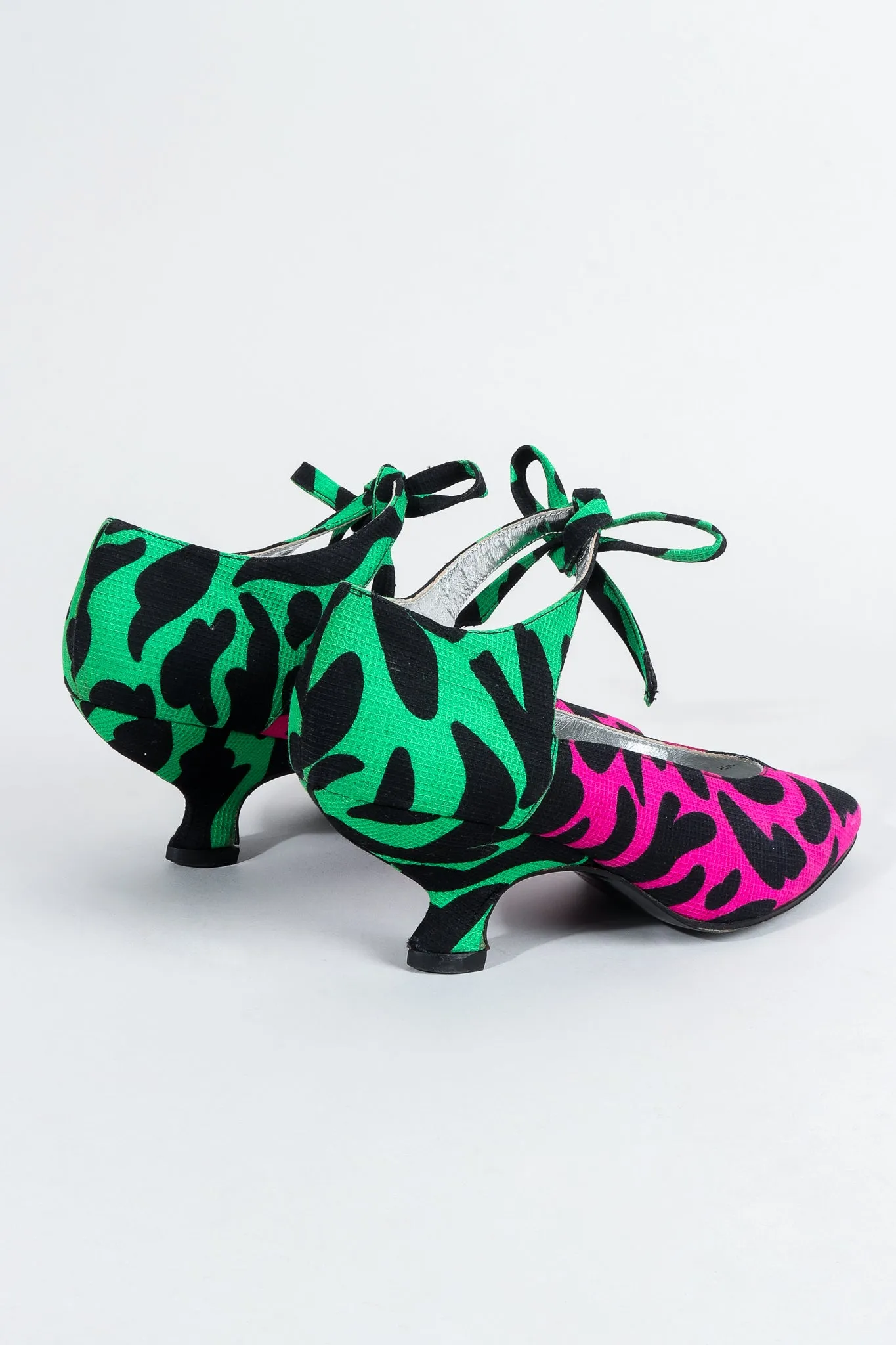 Electric Satin Colorblock Heels