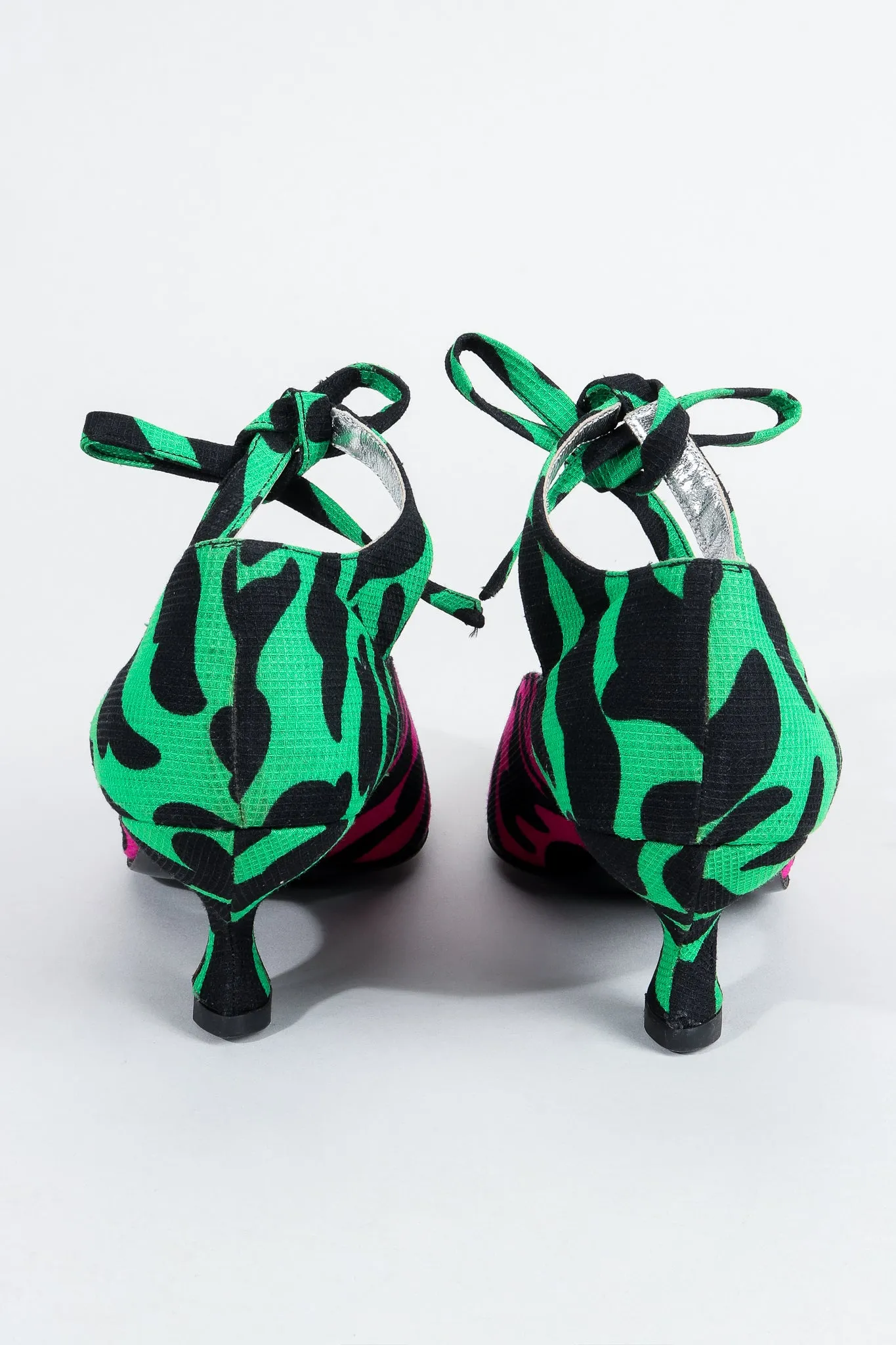 Electric Satin Colorblock Heels