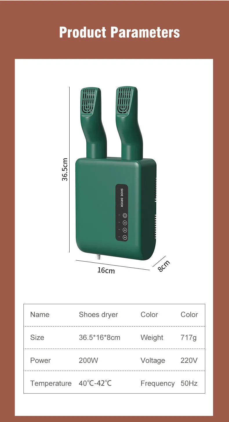 Electric Shoe or Boots Dryer Wall Mounted