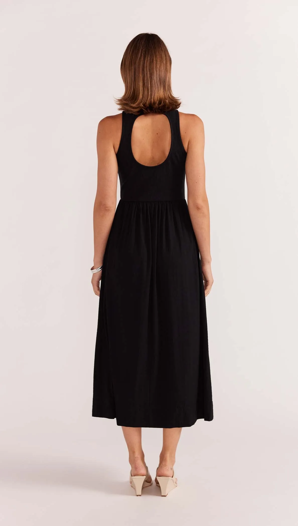EVA HIGH NECK MIDI DRESS