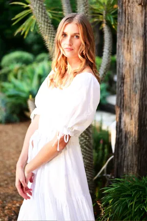Flutter Pure Linen Maxi Dress