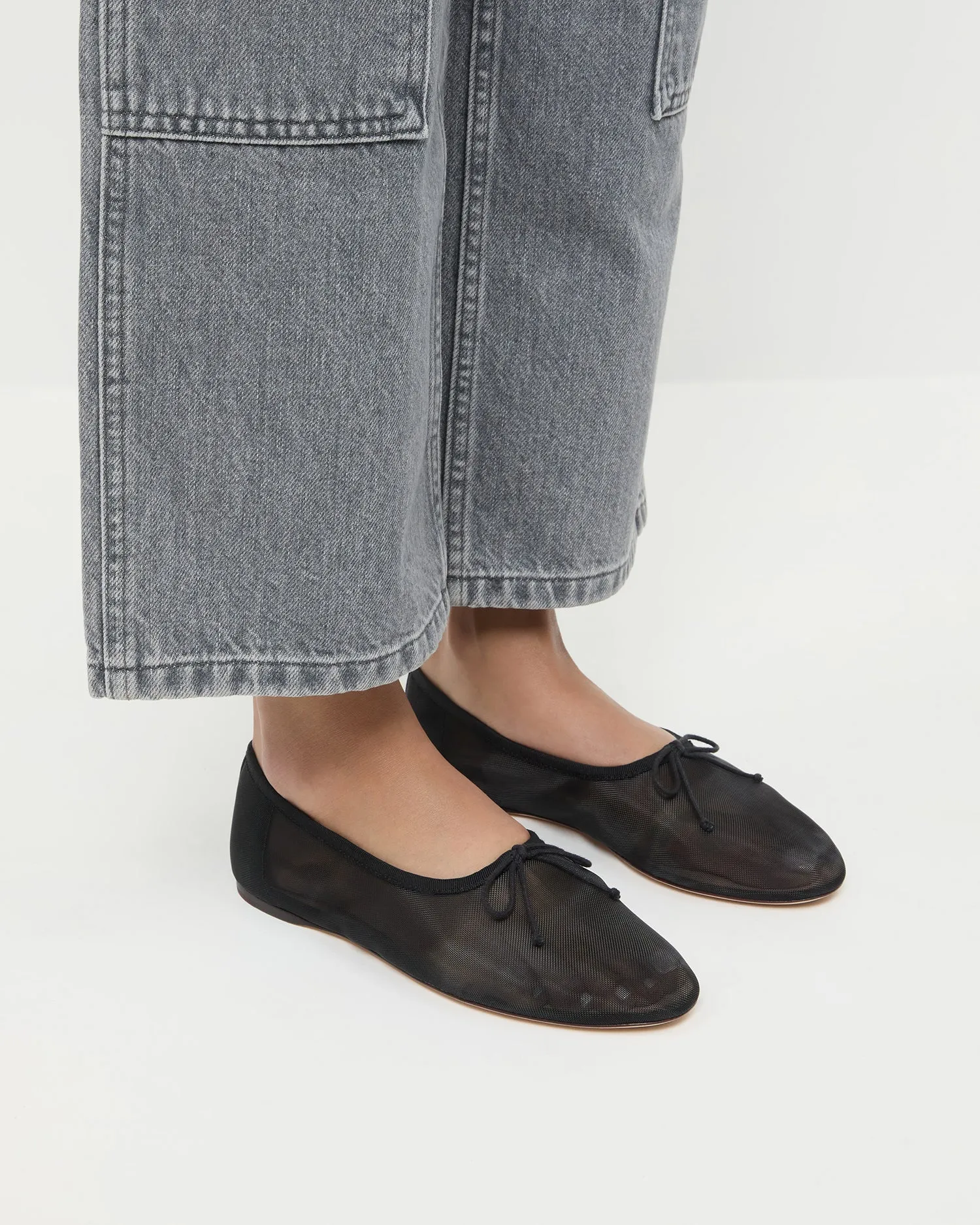 Landon Black Mesh Ballet Flat