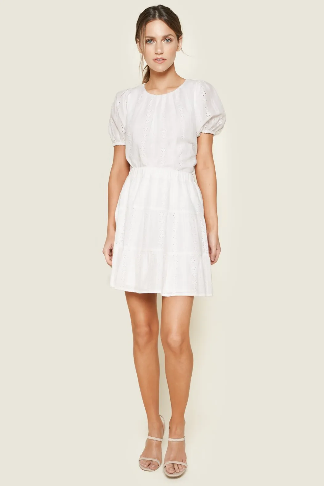 Marmont Eyelet Bow Tie Top