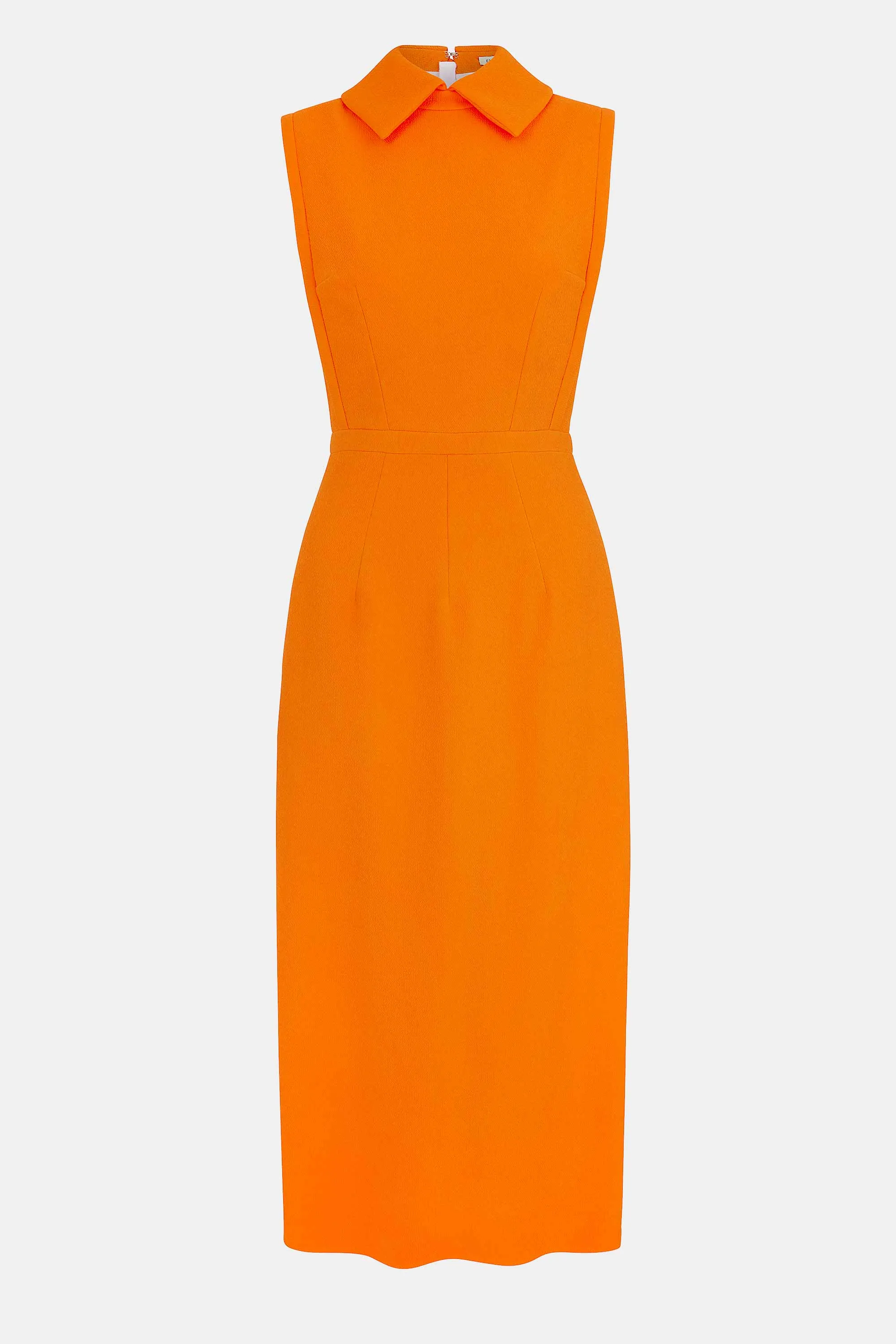 Miles Dress In Hot Orange Double Crepe