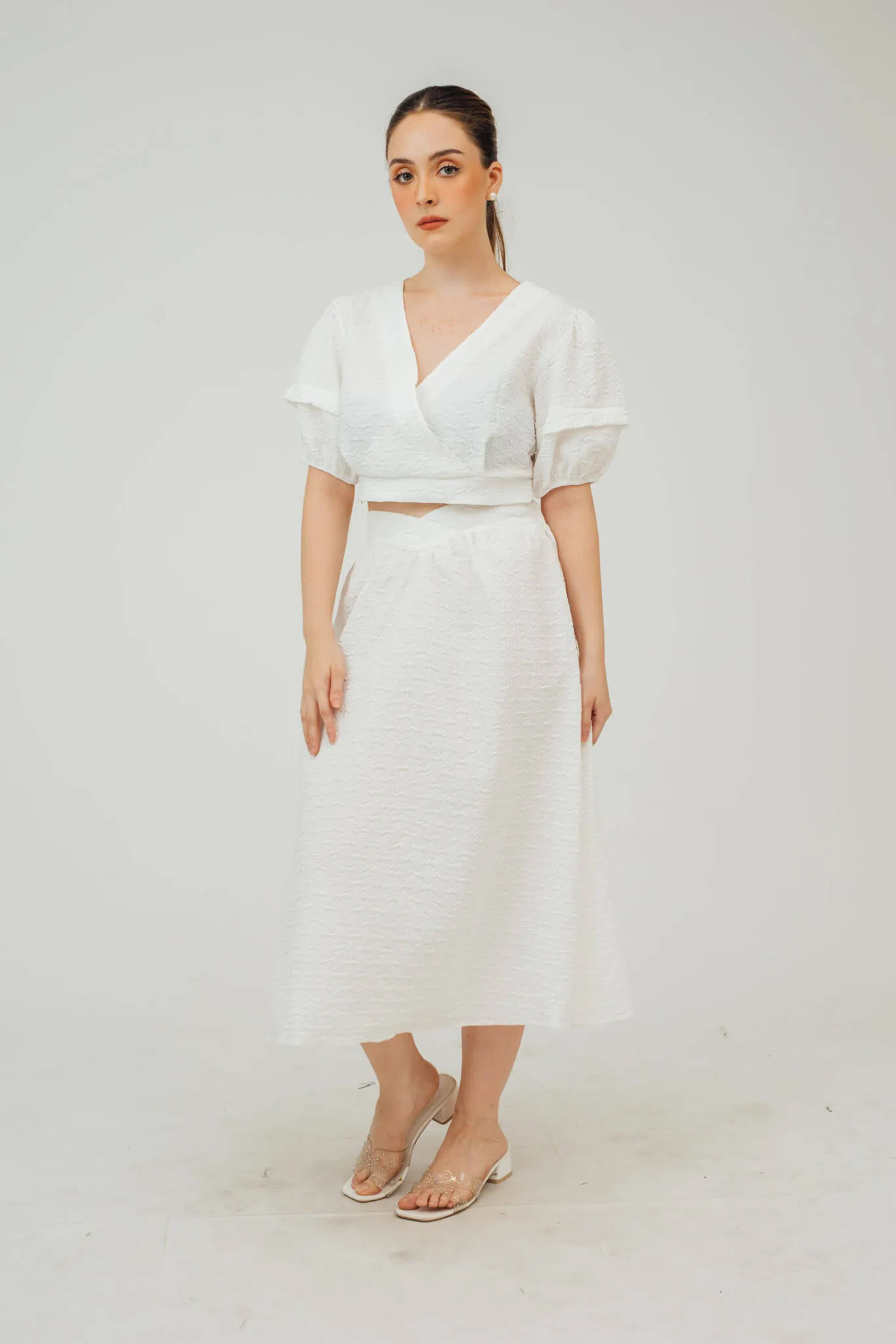 Mira Textured Puff Sleeve and Skirt Coordinates
