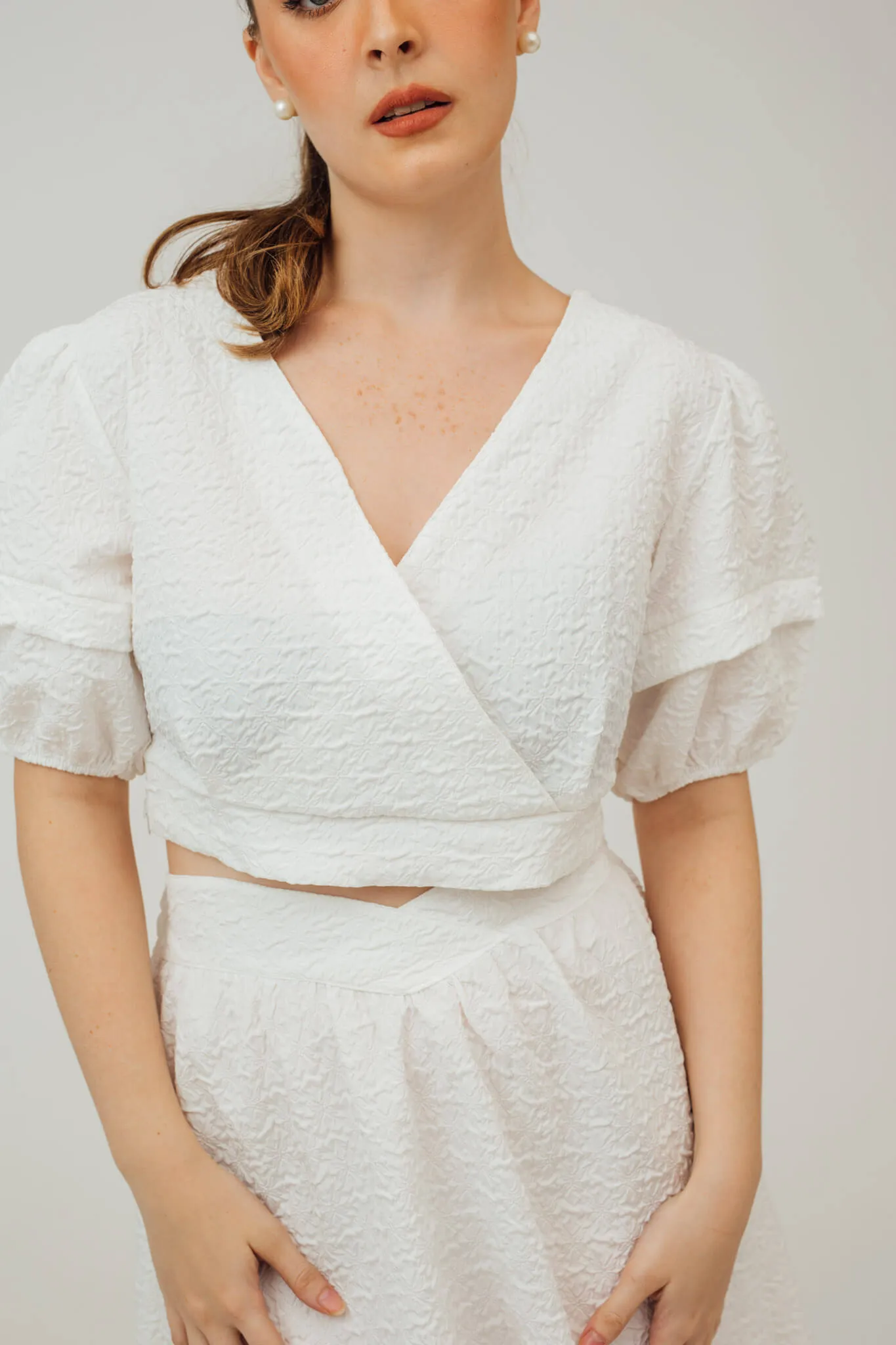 Mira Textured Puff Sleeve and Skirt Coordinates