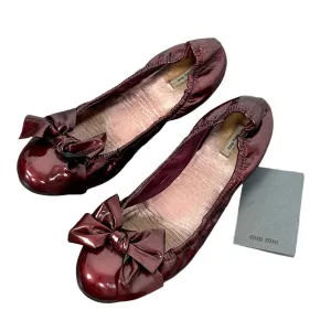 Miu Miu Oxblood Ballet Flats (6.5)