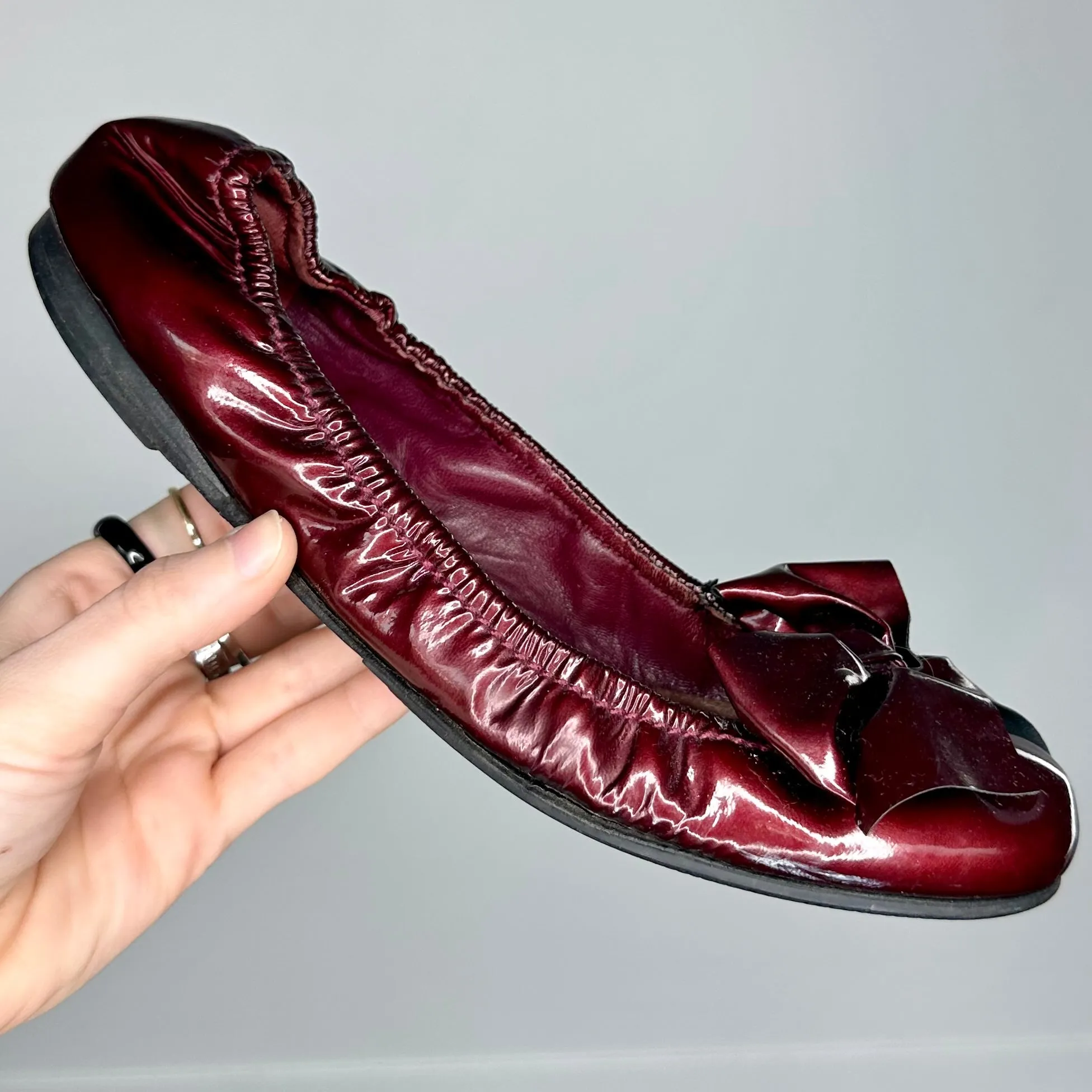 Miu Miu Oxblood Ballet Flats (6.5)