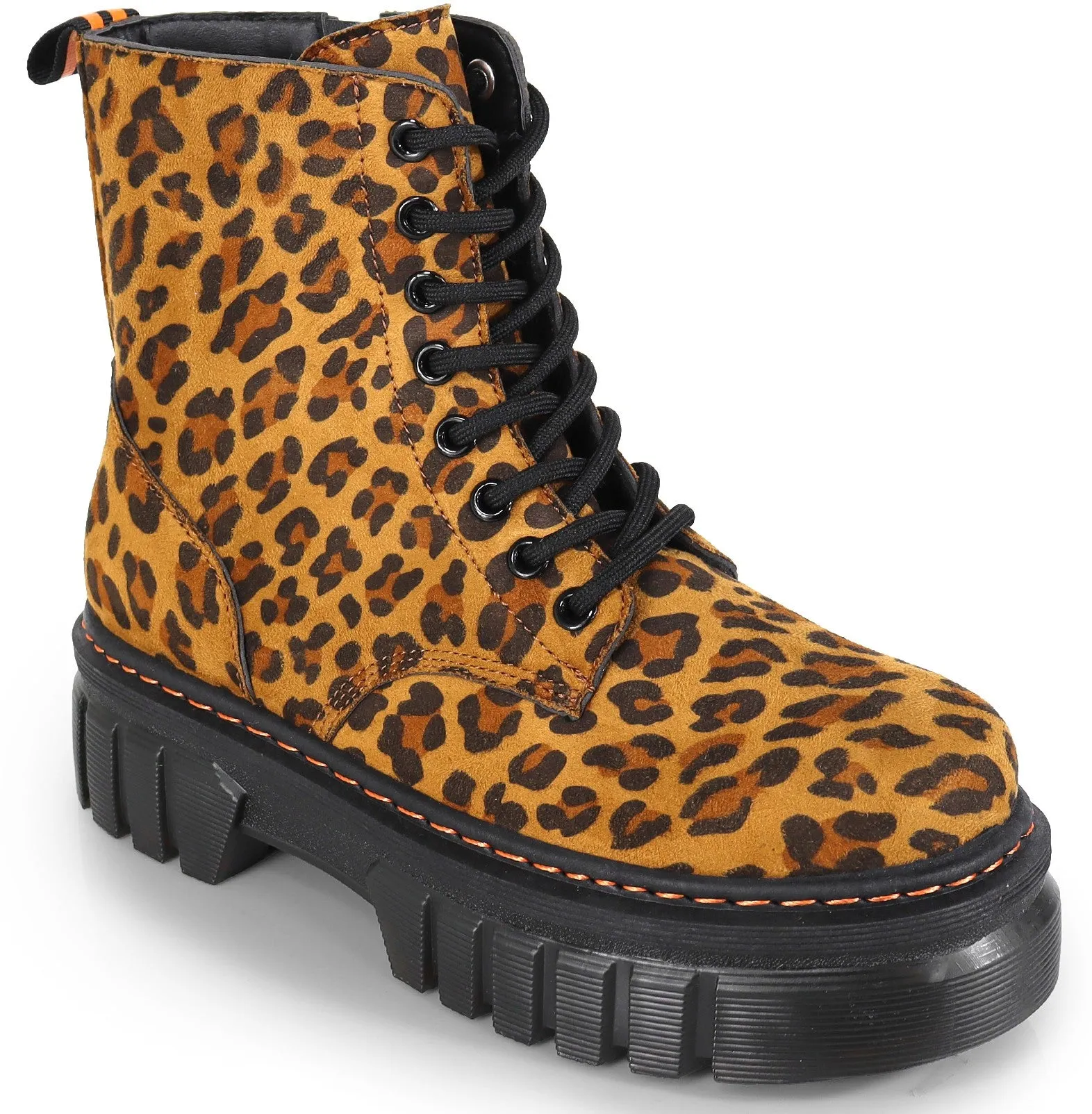 Nelly Lug Boots - LEOPARD