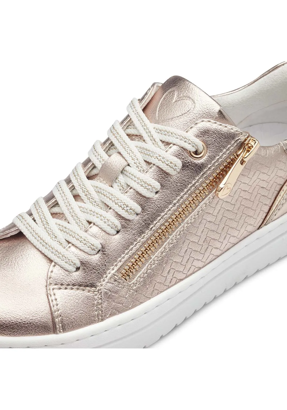 Palm Beach Flat Zip Trainer - Platinum