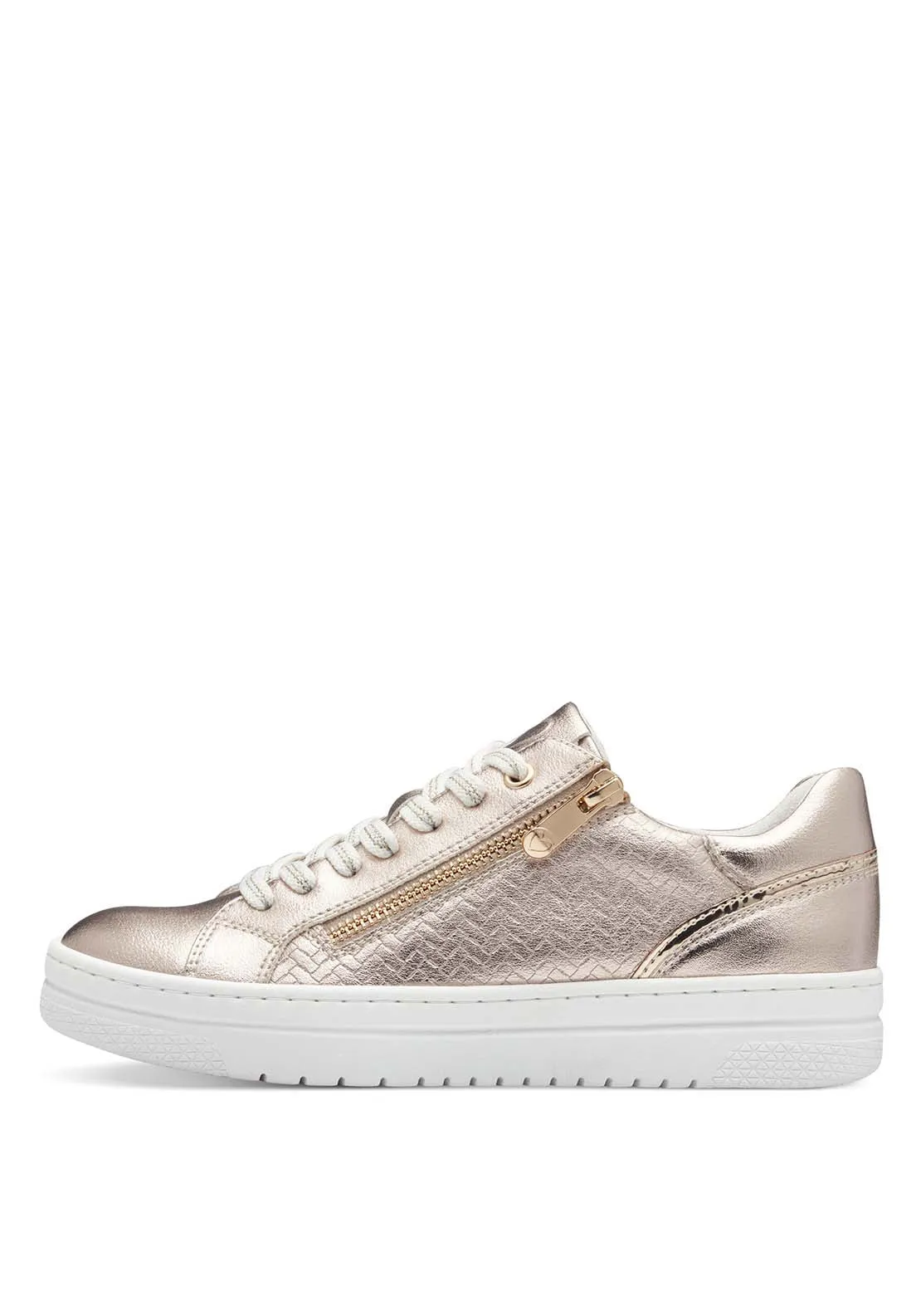 Palm Beach Flat Zip Trainer - Platinum
