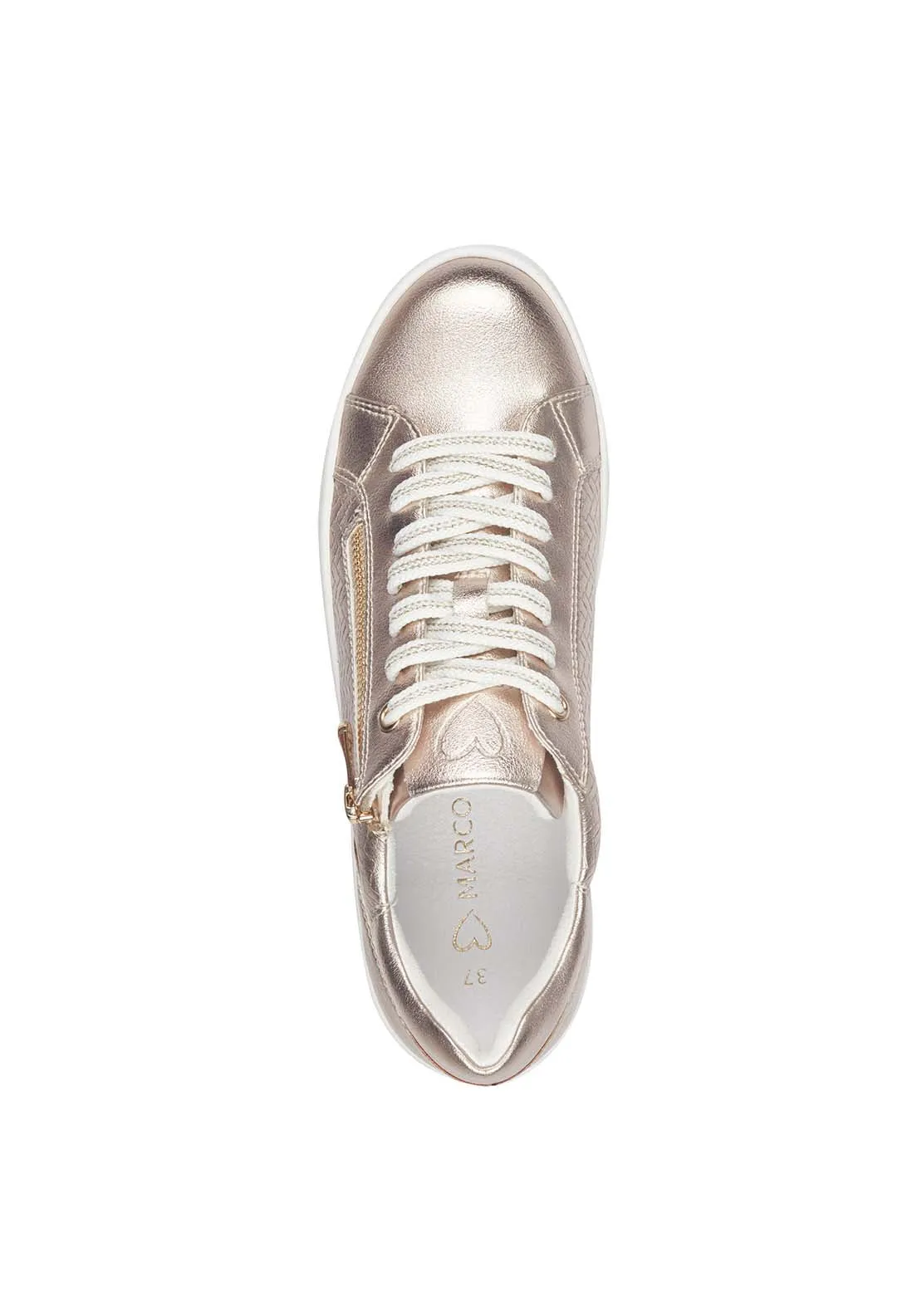 Palm Beach Flat Zip Trainer - Platinum