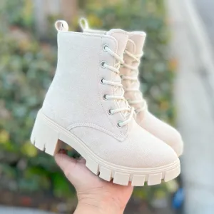 Paulina combat boots (Stone)