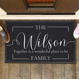 Personalised Welcome Front Doormat - PVC Loop Pile