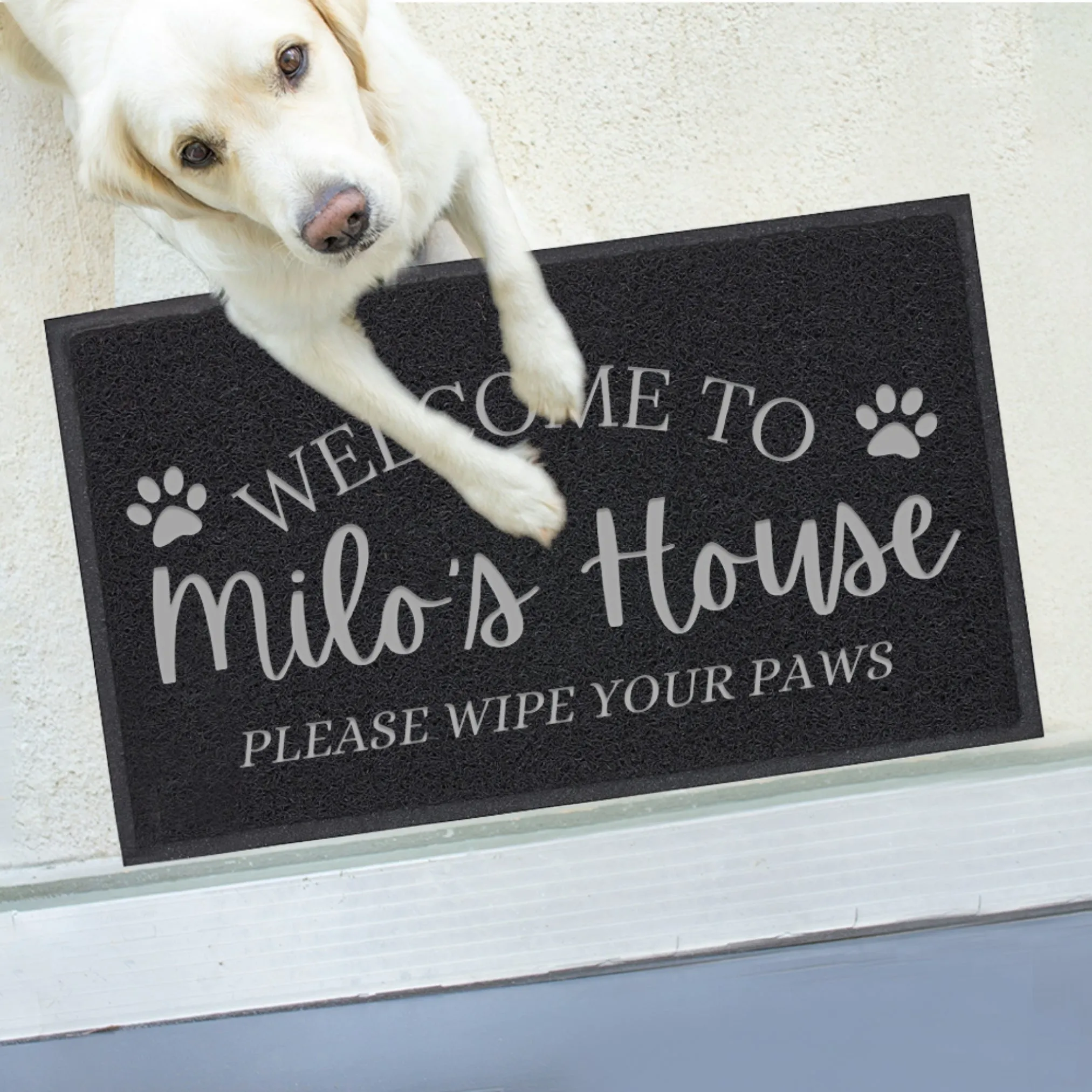 Personalised Welcome Front Doormat - PVC Loop Pile
