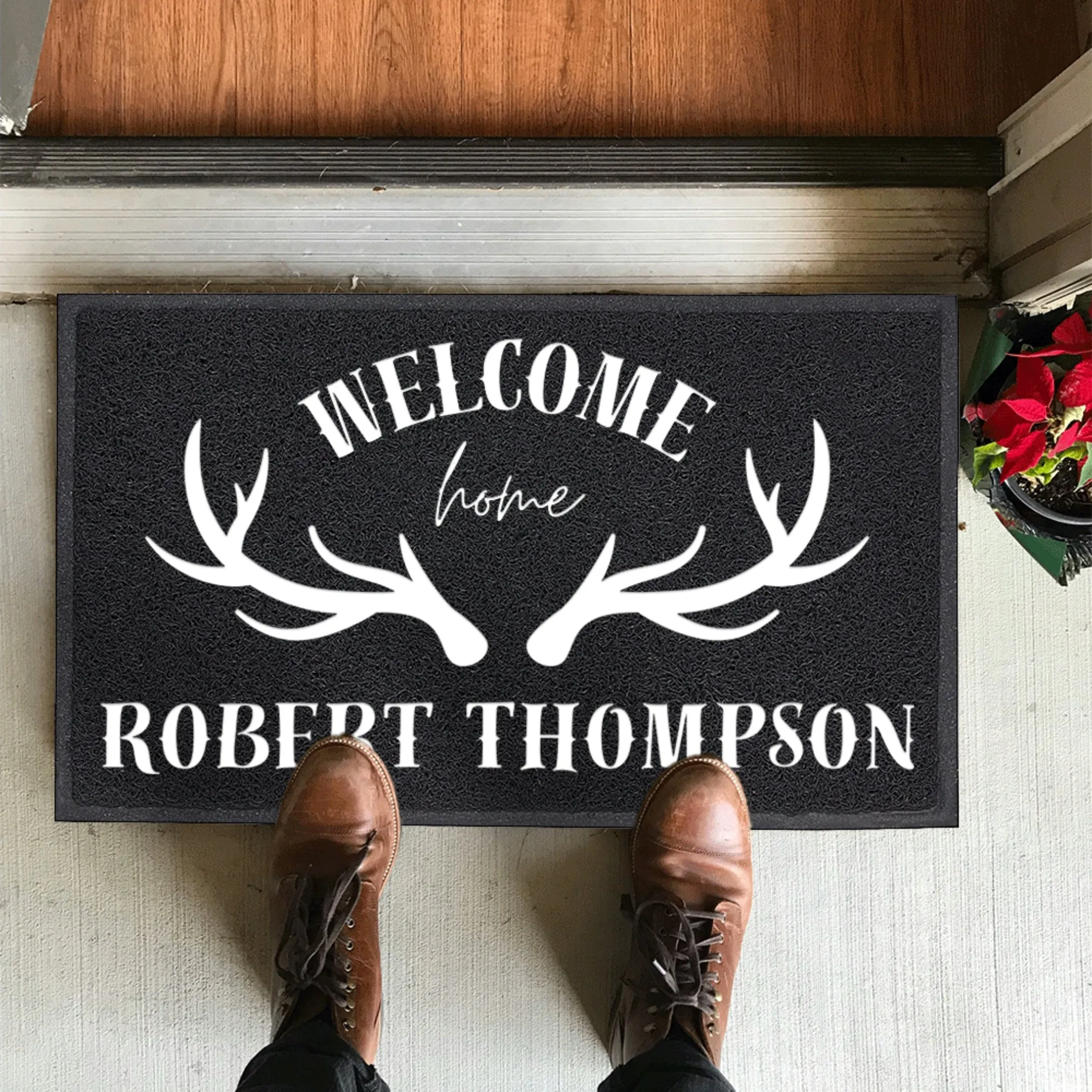 Personalised Welcome Front Doormat - PVC Loop Pile
