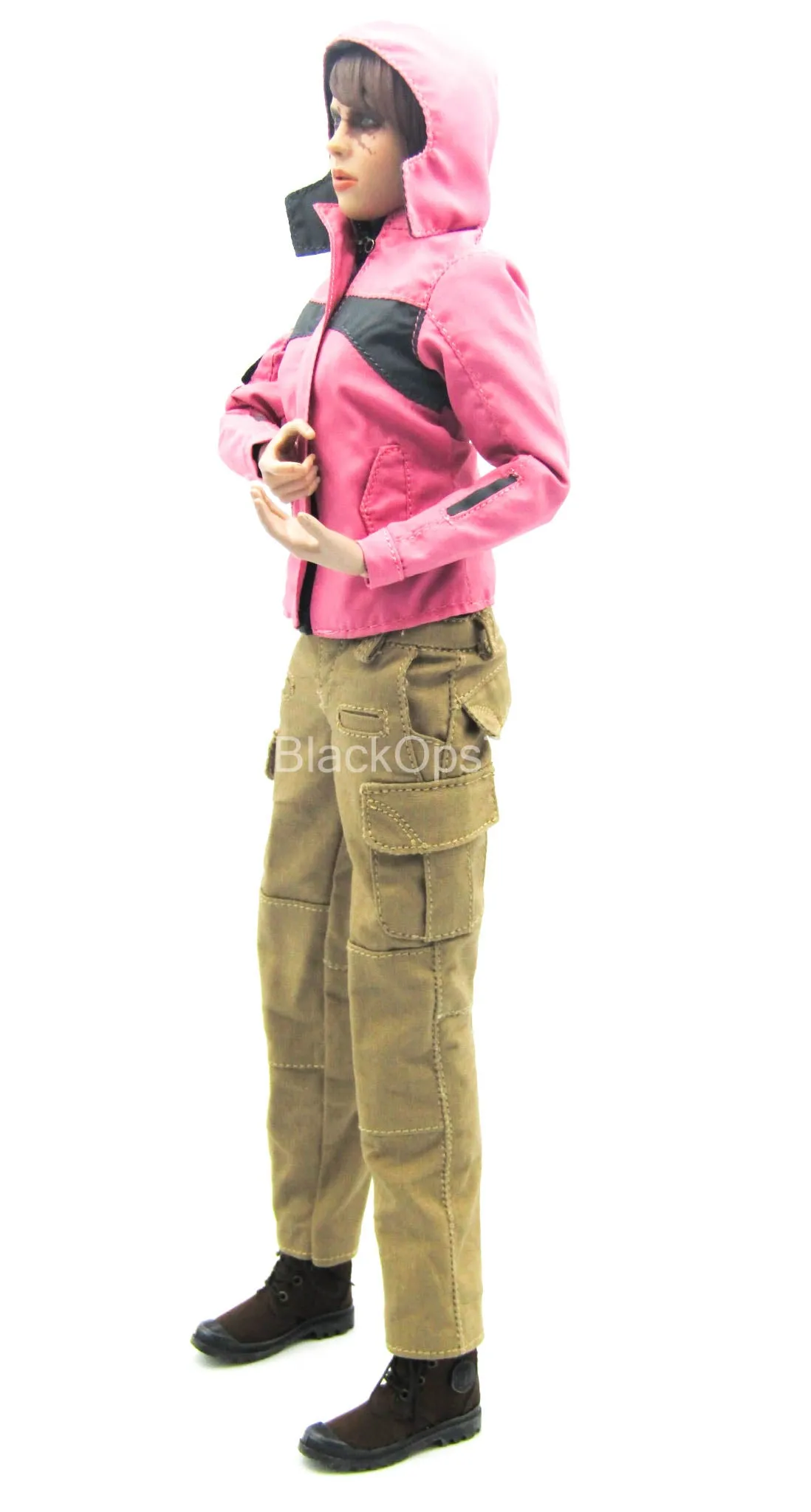 Pink Jacket & Foliage Green Shirt w/Tan Pants & Boots