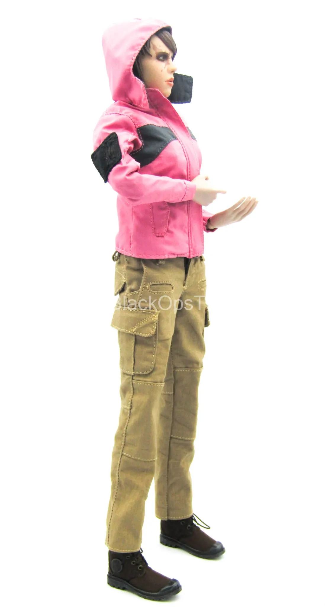 Pink Jacket & Foliage Green Shirt w/Tan Pants & Boots