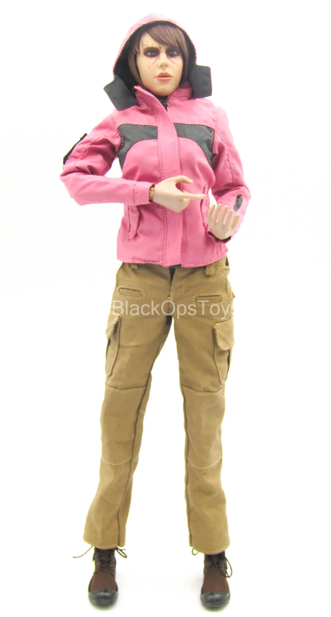 Pink Jacket & Foliage Green Shirt w/Tan Pants & Boots