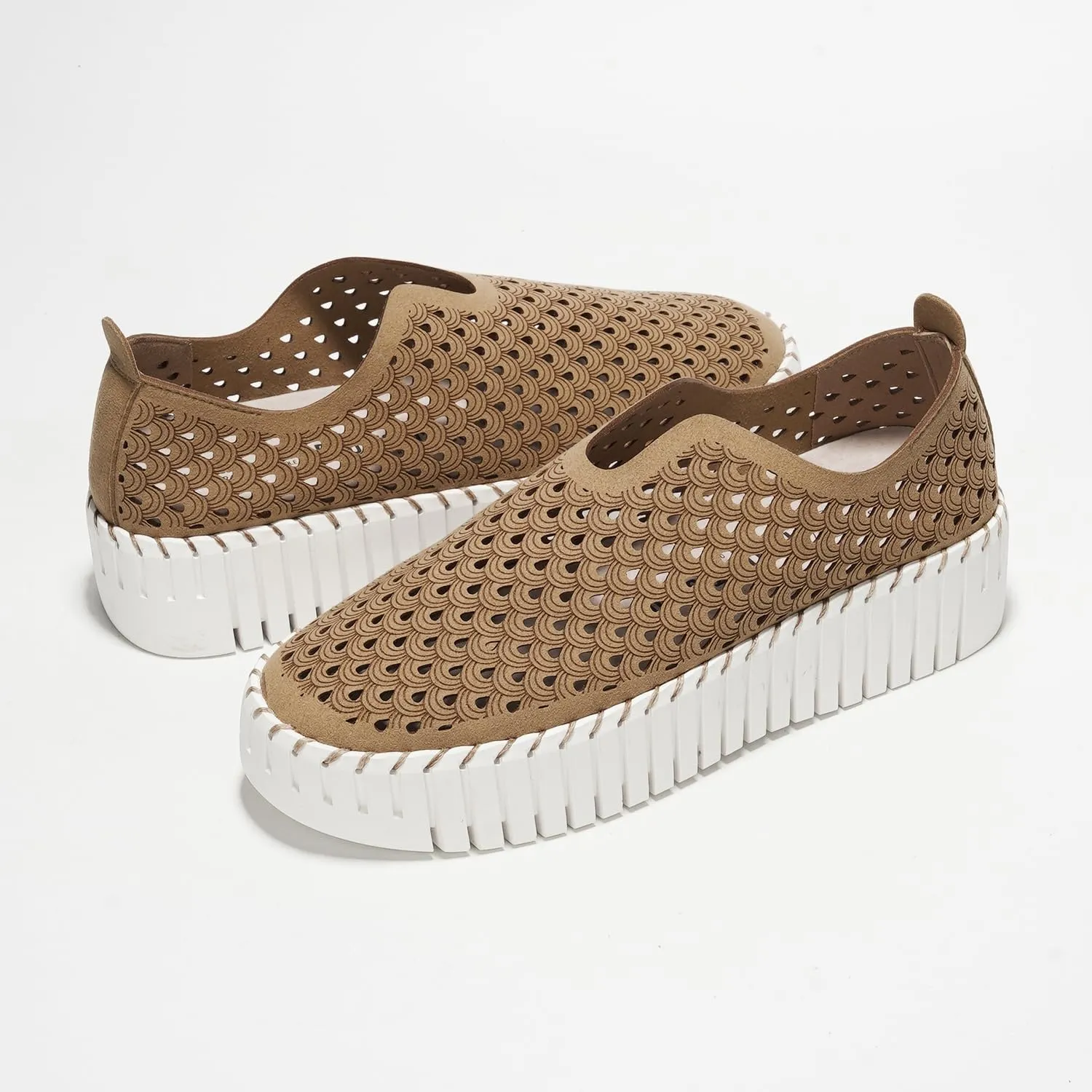 Platform Sneakers for Women - Lightweight Shoes for Women - Slip-On Womens Shoes, Non Slip Work Shoes Women, Leather Insole Walking Shoes Women Footwear (Daffodil)