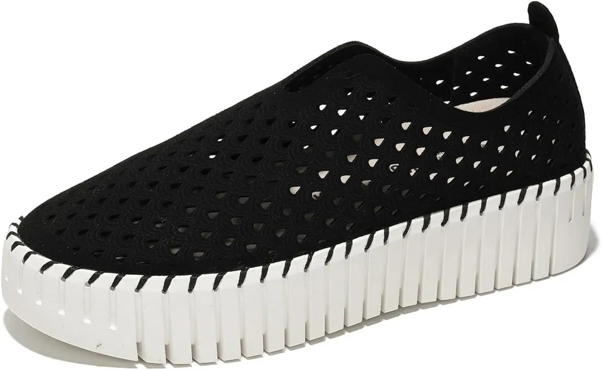 Platform Sneakers for Women - Lightweight Shoes for Women - Slip-On Womens Shoes, Non Slip Work Shoes Women, Leather Insole Walking Shoes Women Footwear (Daffodil)