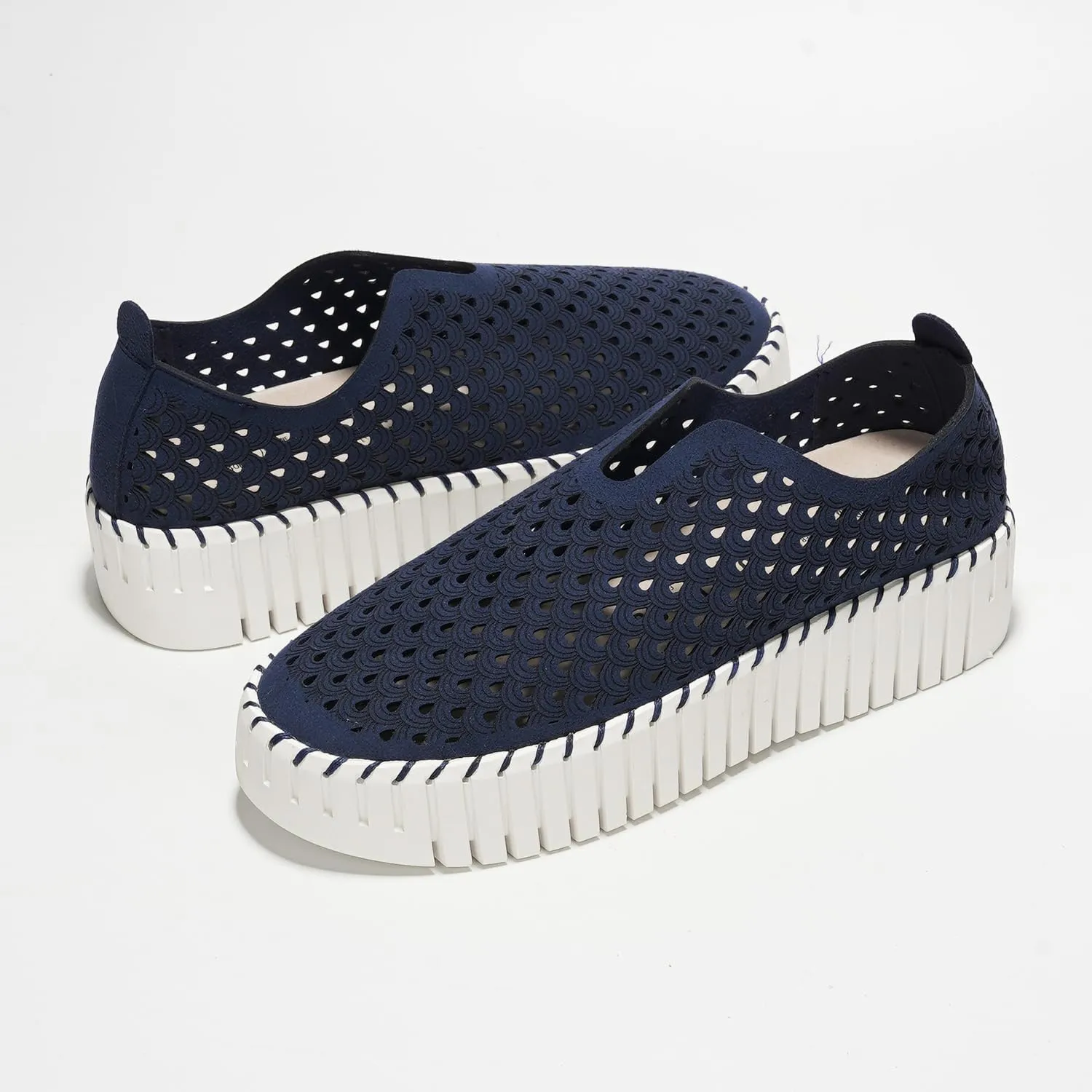 Platform Sneakers for Women - Lightweight Shoes for Women - Slip-On Womens Shoes, Non Slip Work Shoes Women, Leather Insole Walking Shoes Women Footwear (Daffodil)